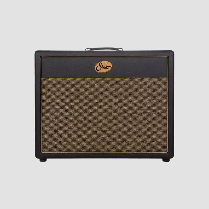 Viral Suhr 2x12DEEP Guitar Amp Cabinet, Gold Grill, Celestion Vintage 30 Speakers