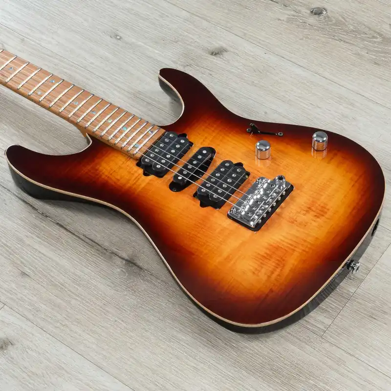 Trending Ibanez AZ2407F AZ Prestige Guitar, Roasted Maple Fretboard, Brownish Sphalerite