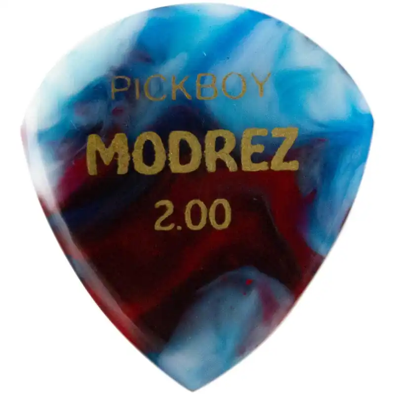 While Supplies Last Pickboy BMDZBUP200 MODREZ 2.00mm Resin Guitar Pick, Blue