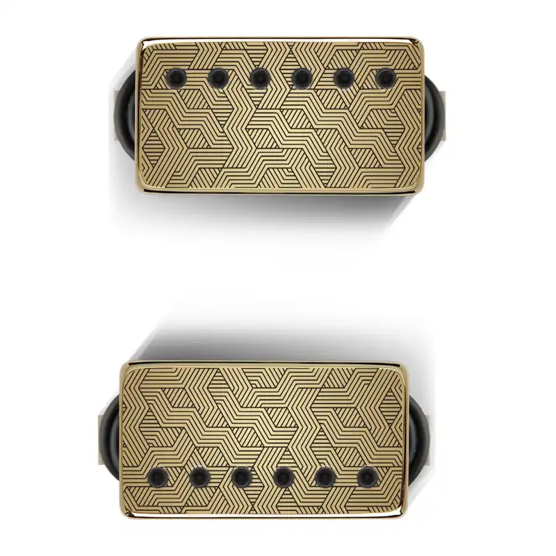 Final Sale Bare Knuckle Pickups Polymath Humbucker 6-String Guitar Pickup Set, Gold w/ Polymath Etch