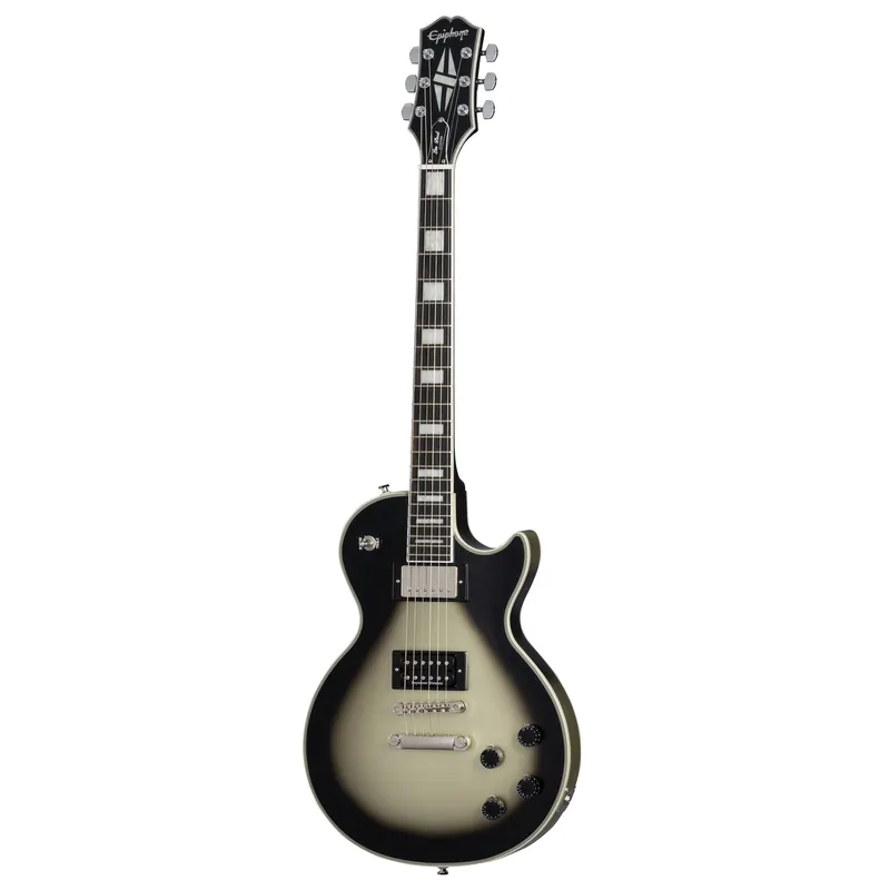 Epiphone Adam Jones Art Collection Les Paul Custom Guitar, Silverburst, Korin Faught'sSensation Reduced Price