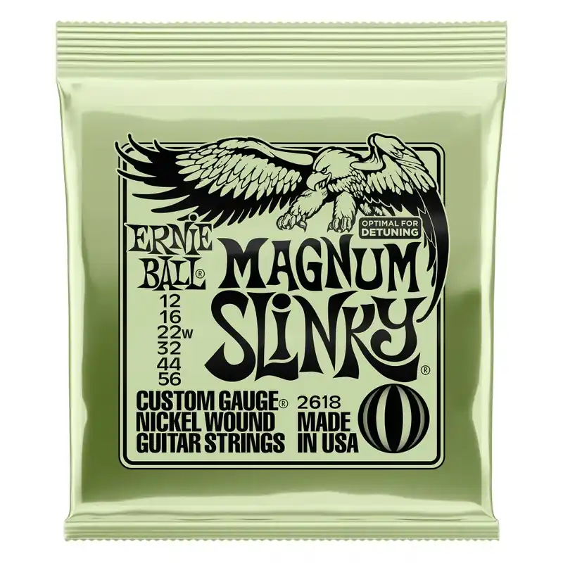 Hassle-Free Returns Ernie Ball 2618 Magnum Slinky Nickel Wound Electric Guitar Strings, 12-56