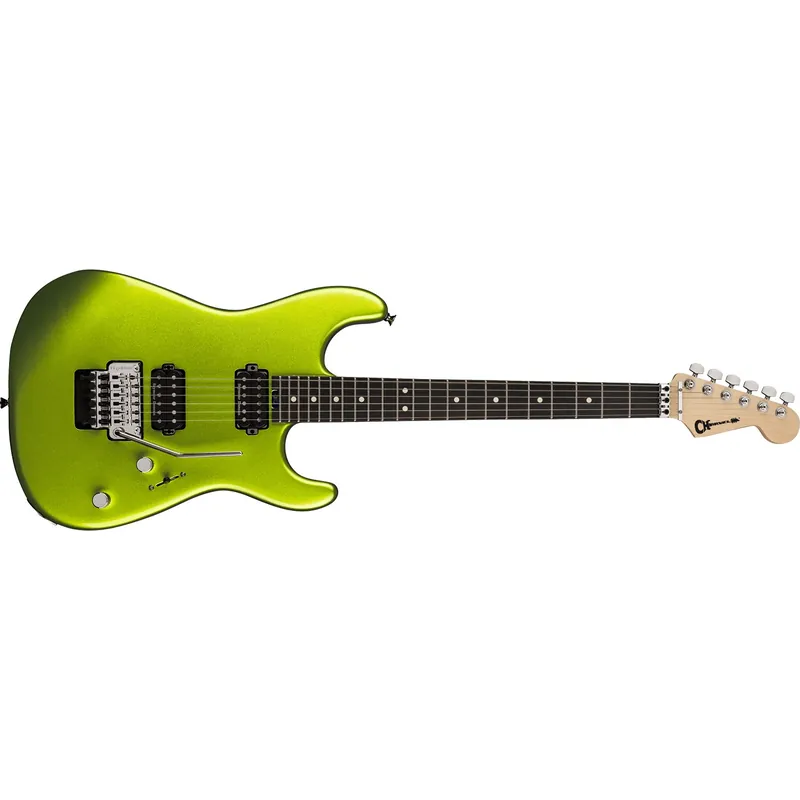 Charvel Pro-Mod San Dimas Style 1 HH FR E Guitar, Ebony Fretboard, Lime Green Metallic Don’t Miss Out