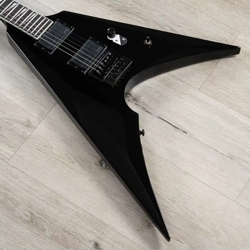 ESP LTD Arrow-1000 Evertune Guitar, Macassar Ebony Fretboard, Fishman Fluence Pickups, Black Hot Picks