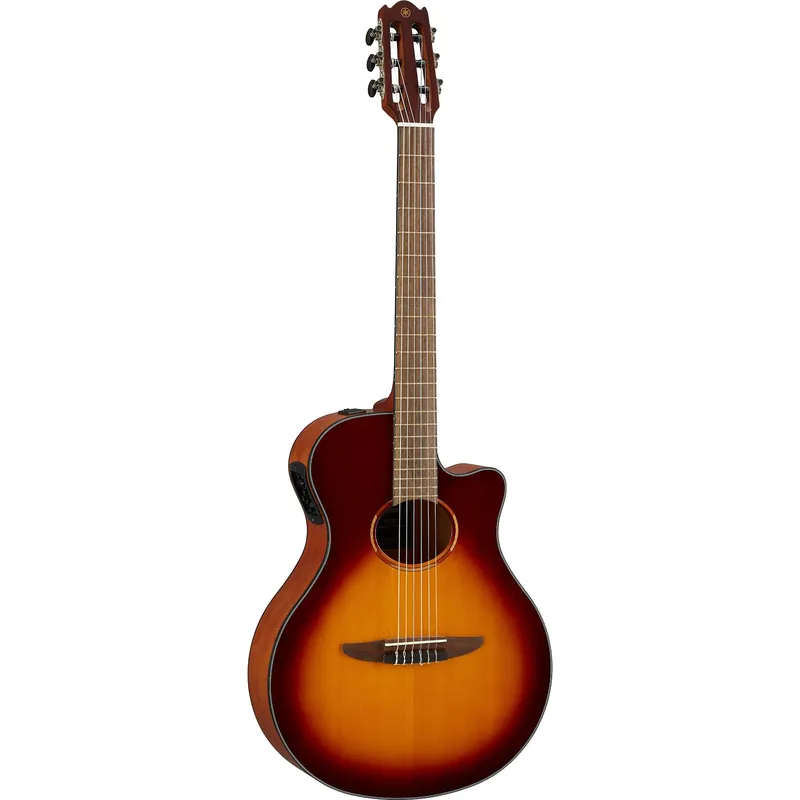 Yamaha NTX1 Nylon-String Acoustic Electric Guitar, Solid Sitka Spruce Top, Brown Sunburst Direct From Manufacturer