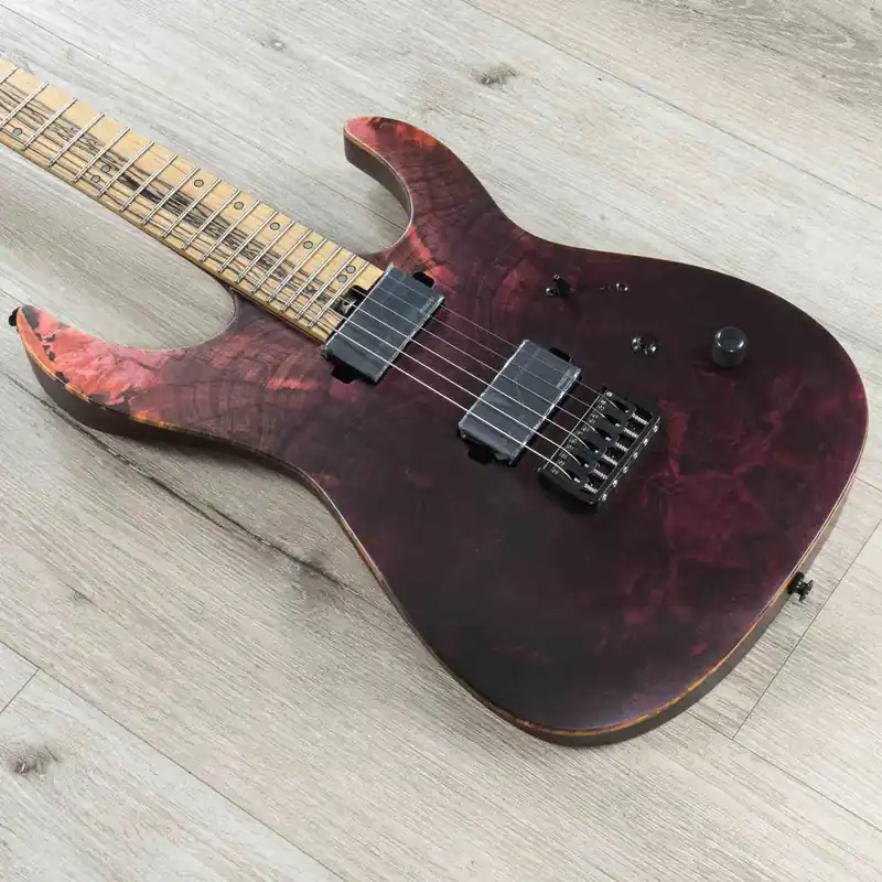 Direct From Factory Legator Ninja N6X Guitar, Fishman Fluence Pickups, Ebony Fretboard, Ruby w/ Black Hardware