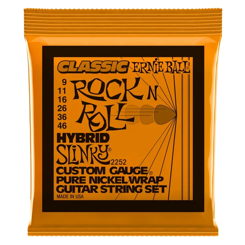 Ernie Ball 2252 Hybrid Slinky Classic Rock N Roll Electric Guitar Strings, 9-46 Discount