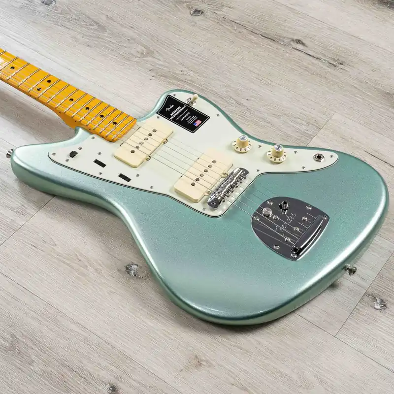 Fender American Professional II Jazzmaster Guitar, Maple Fingerboard, Mystic Surf Green Warranty Included