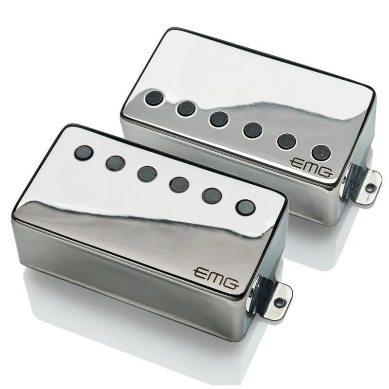 Low Price EMG 57/66 TW Set Dual Mode Humbucker Guitar Pickup Set, Chrome