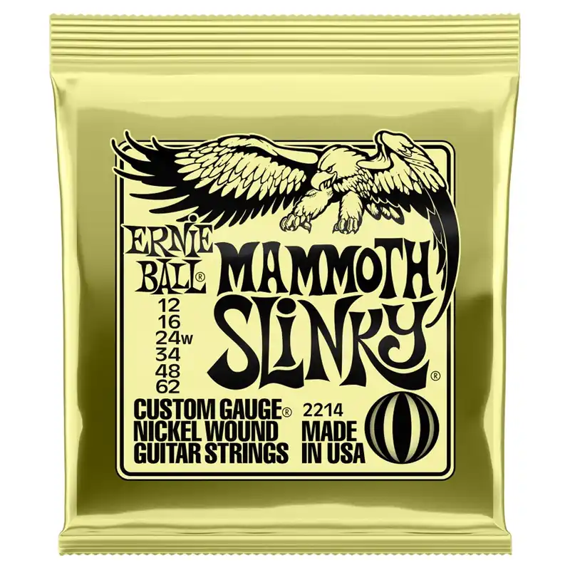 Order Now Ernie Ball 2214 Mammoth Slinky Nickel Wound Electric Guitar Strings - 12-62 Gauge