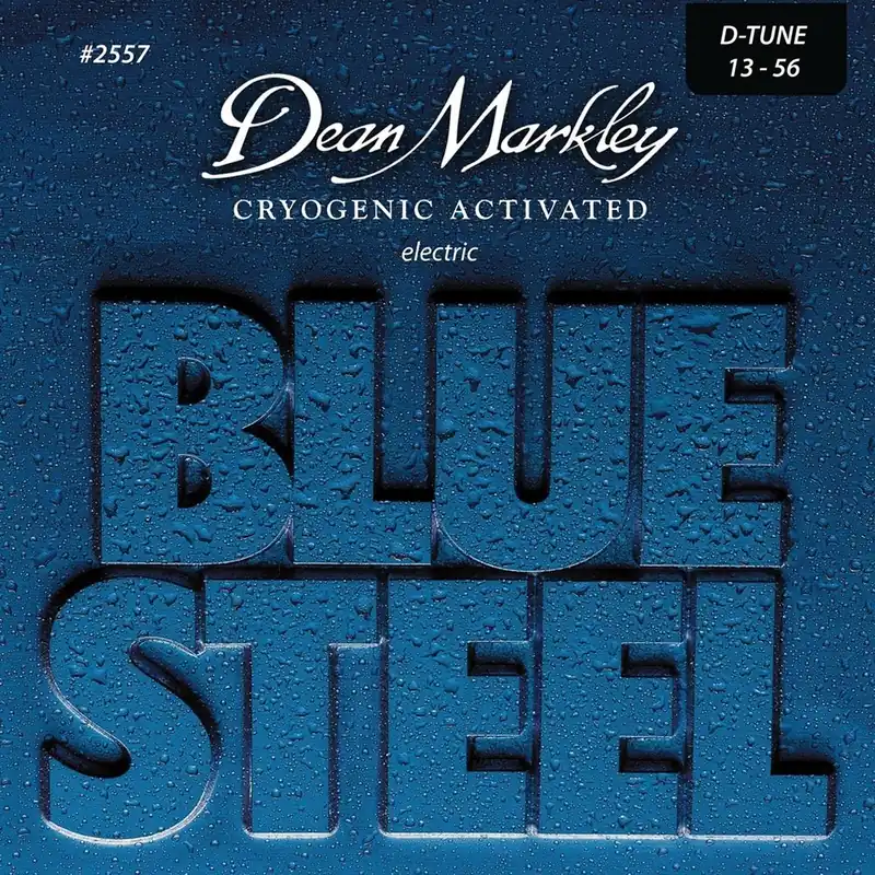Shop Now Dean Markley 2557 Blue Steel Electric Guitar Strings, D-Tune, 13-56