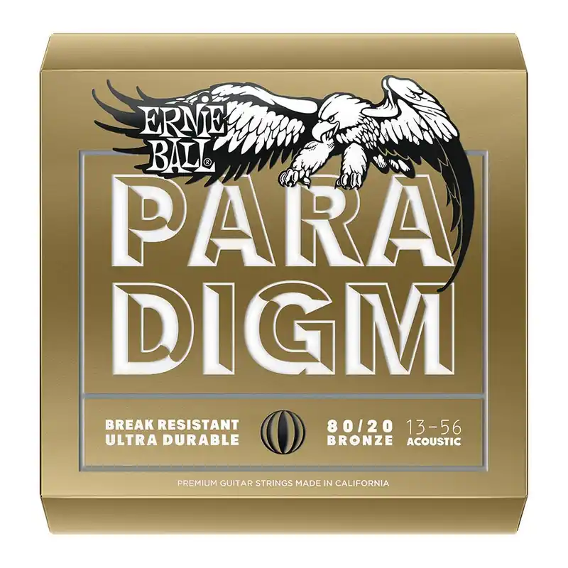 Ernie Ball 2084 Paradigm 80/20 Bronze Acoustic Guitar Strings, Medium (13-56) Order Now