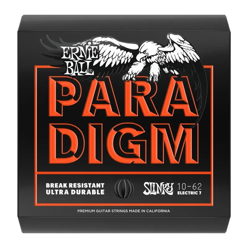 Ernie Ball 2030 Paradigm Electric Guitar Strings, Skinny Top Heavy Bottom Slinky 7-String (10-62) Budget