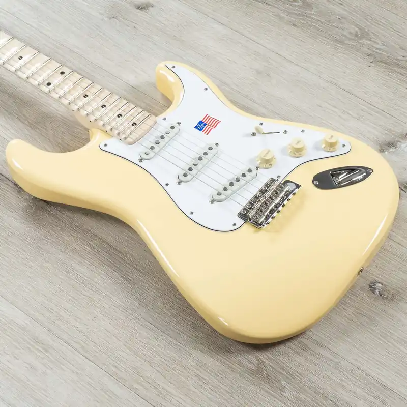 Direct From Manufacturer Fender Yngwie Malmsteen Stratocaster Guitar, Scalloped Maple Fretboard, Vintage White