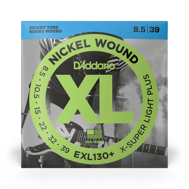 D'Addario EXL130+ Plus Nickel Wound Extra-Super Light Plus Electric Guitar Strings (8.5-39) Grab Now