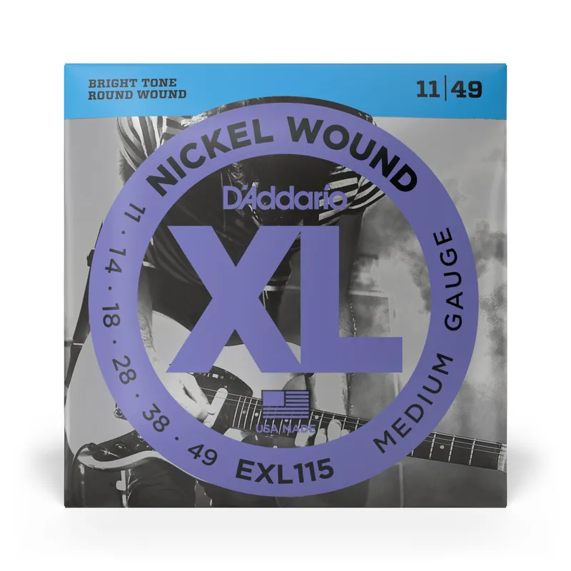 Buy Today D'Addario EXL115 Nickel Wound Medium/Blues-Jazz Rock Electric Guitar Strings (11-49)
