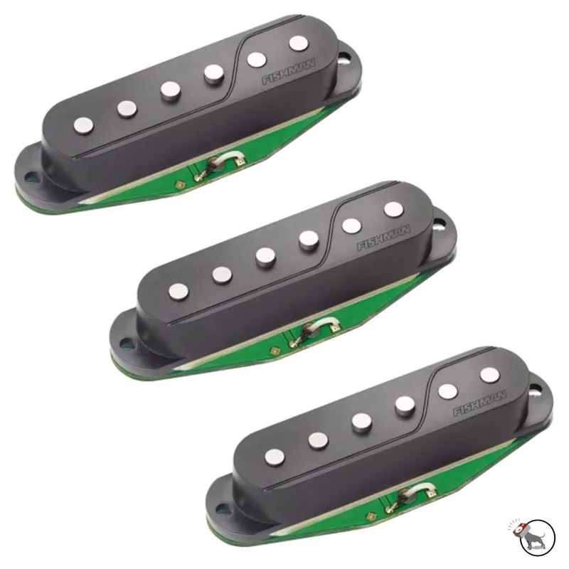 Fishman PRF-STR-BK3 Multi-Voice Fluence Single Width Pickups for Strat (Set of 3) in Black Shop Now