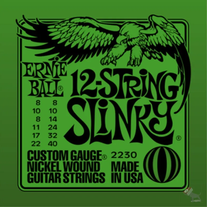 Ernie Ball 2230 12-String Slinky Nickel Wound Electric Guitar 8-22/8-40 Cheap