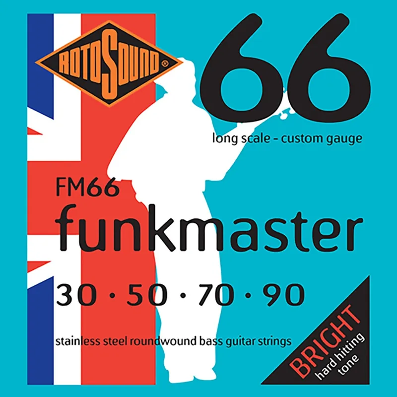 Place Order Rotosound RS66LD Funkmaster 66 Round-Wound Long Scale Bass Strings, 30-90