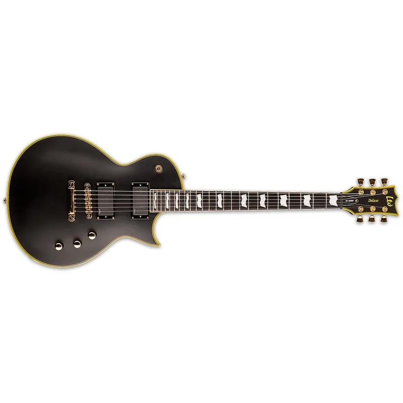 ESP LTD EC-1000 Guitar, Macassar Ebony Fretboard, Vintage Black Same Day Shipping