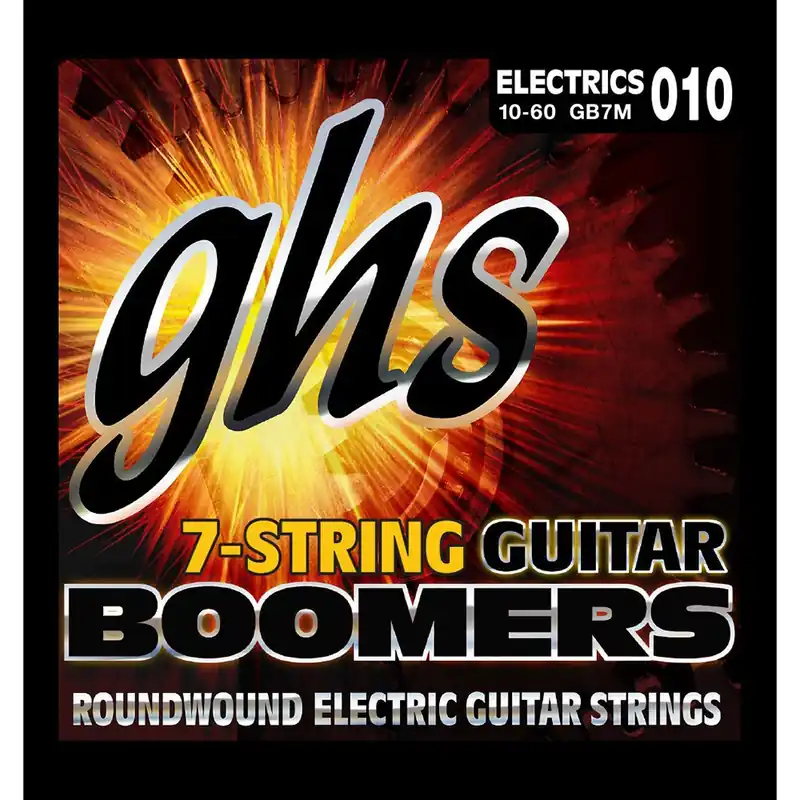 GHS Strings GB7M Boomers 7-String Medium Heavy Electric Guitar Strings (10-60) Limited Edition