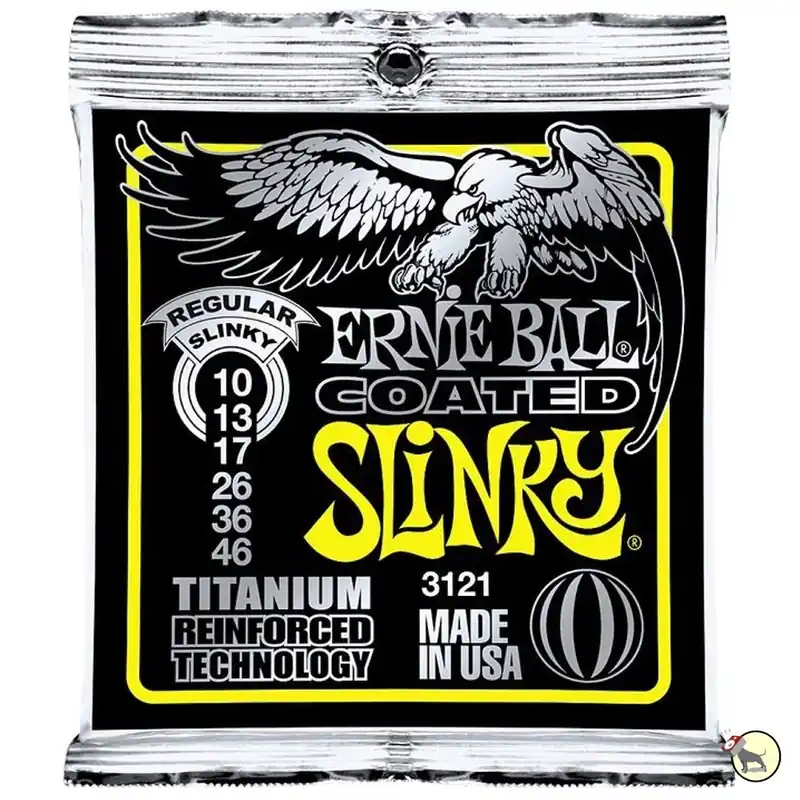 Ernie Ball 3121 Coated Electric Titanium RPS Regular Slinky Guitar Strings (10-46) Limited Offer