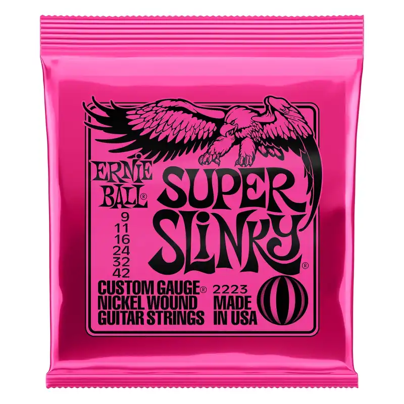 Ernie Ball 2223 Super Slinky Nickel Wound Electric Guitar Strings (9-42) Affordable