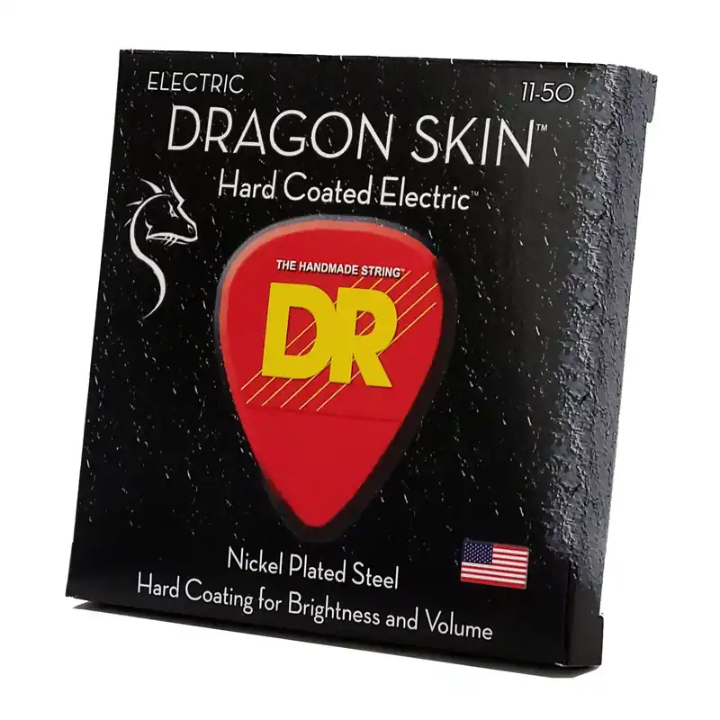 Next Day Delivery DR Strings Dragon Skin Clear Coated Electric Guitar Strings: Heavy 11-50