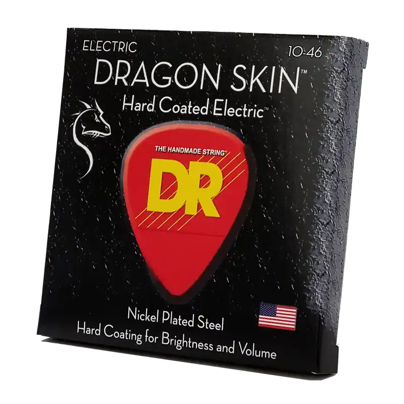 Money Back Guarantee DR Strings Dragon Skin Clear Coated Electric Guitar Strings: Medium 10-46