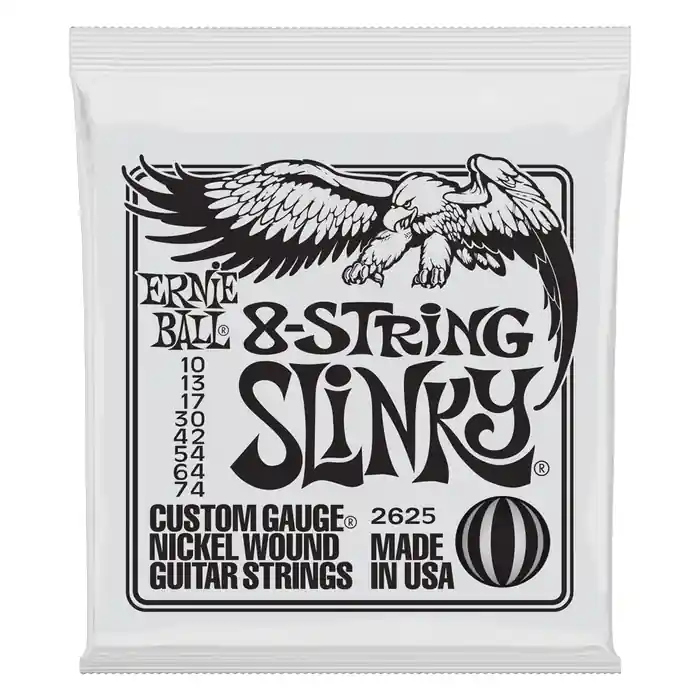Must Have Ernie Ball 2625 8-String Slinky Nickel Wound Electric Guitar Strings (10-74)