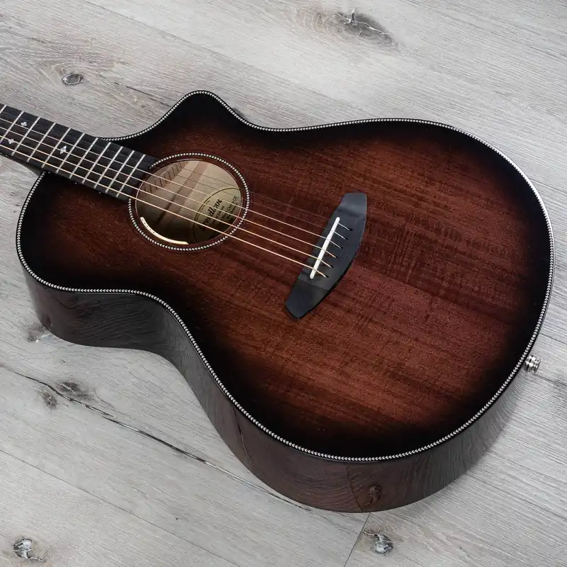 Factory Price Breedlove Oregon Concert Black Cherry CE Acoustic Electric Guitar, All Myrtlewood Body
