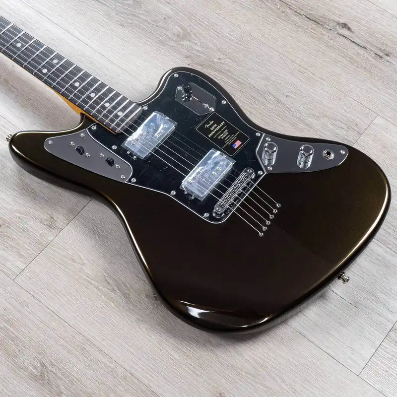 Crafted Fender 60th Anniversary Ultra Luxe Jaguar Electric Guitar, Ebony Fretboard, Texas Tea