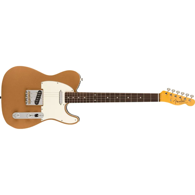 Sale Fender JV Modified '60s Custom Telecaster Guitar, Rosewood Fretboard, Firemist Gold