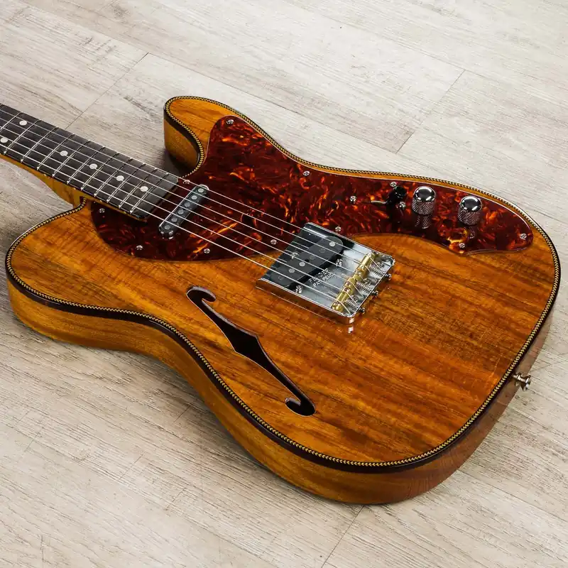 Fender Custom Shop 2019 Artisan Koa Thinline Tele NOS Guitar, African Blackwood Fingerboard, Aged Natural Best Price