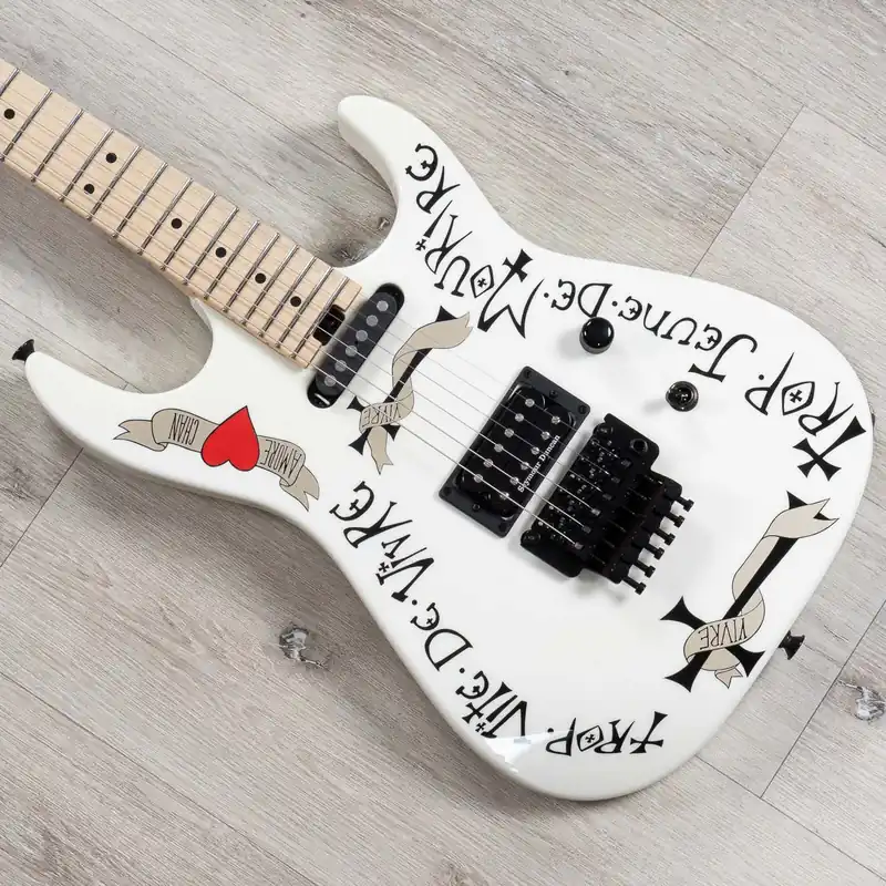 Charvel Warren DeMartini USA Signature Frenchie Electric Guitar with Hard Case - Snow White Limited Time