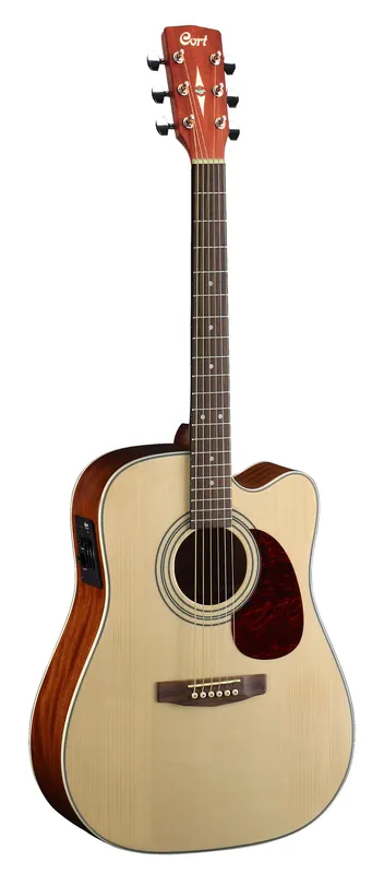 Top Pick Cort MR500EOP MR Series Dreadnought Acoustic Electric Cutaway Guitar. Open Pore