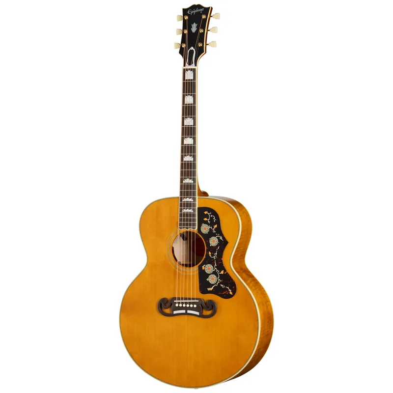 Epiphone Inspired by Gibson Custom 1957 SJ-200 Reissue Acoustic-Electric Guitar, Antique Natural Certified