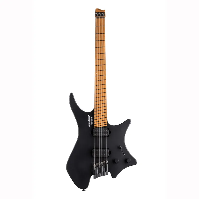 Genuine Strandberg Boden Standard N2.6 Headless Multi-Scale Guitar, Black Satin Metallic