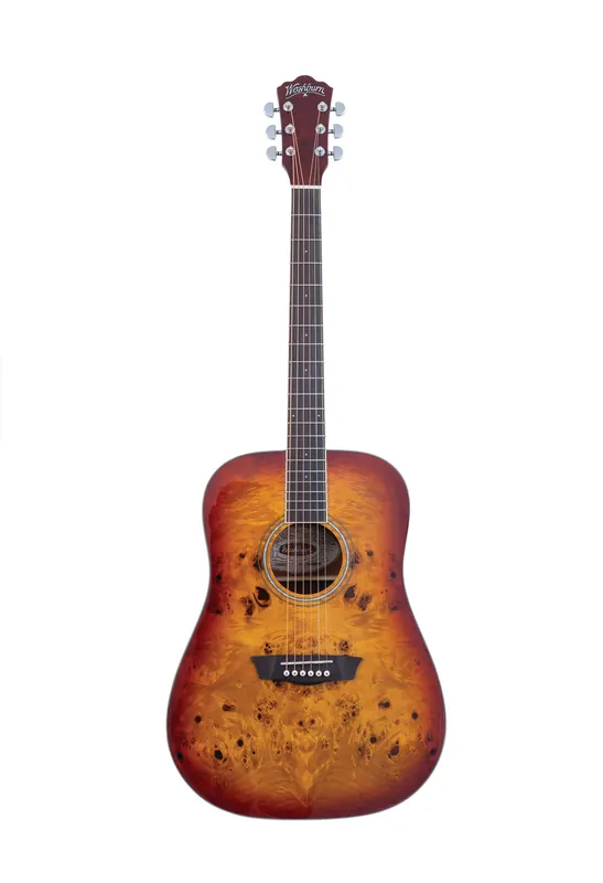 Washburn DFBDA Deep Forest Burl Dreadnought Acoustic Guitar. Amber Fade Special Offer