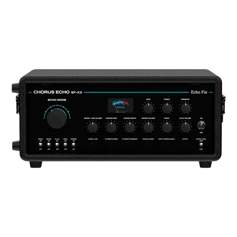 Echo Fix EF-X3 Tolex Chorus Echo Tape Delay Unit with BBD Analog Chorus & Spring Reverb, Black Worldwide Shipping