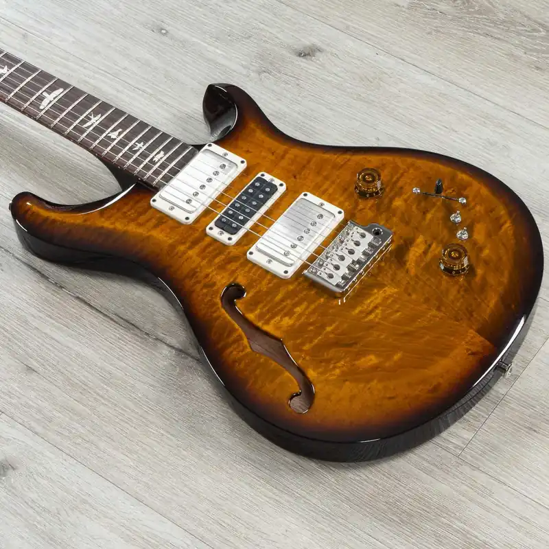 No Minimum Order PRS Paul Reed Smith S2 Special Semi-Hollow Guitar, Rosewood Fretboard, Black Amber