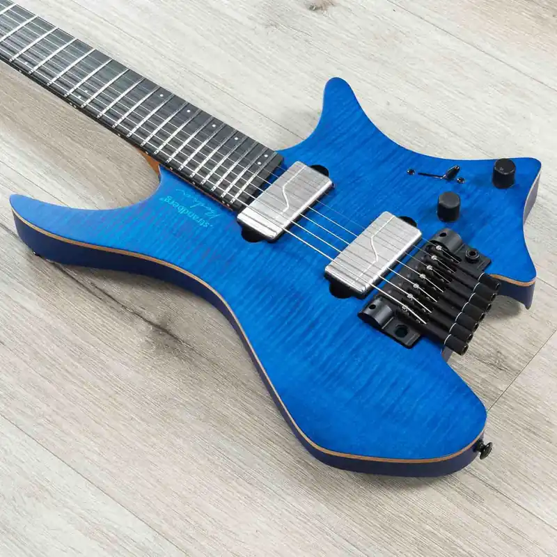 Strandberg Boden Prog NX 7 Multi-Scale Headless 7-String Guitar, Flame Maple Top, Deep Blue Special Offer