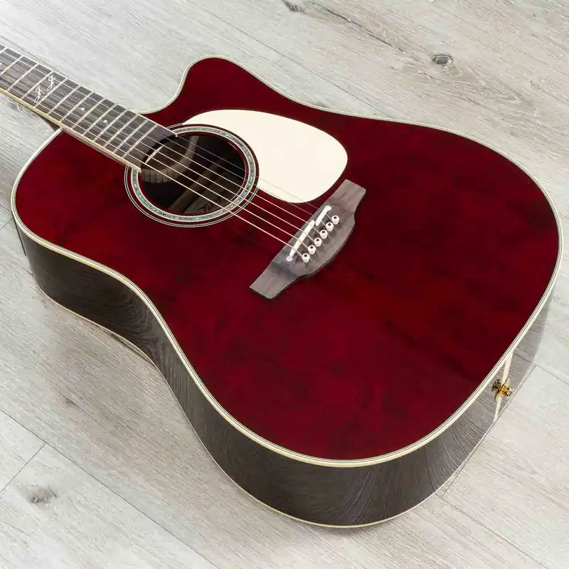 Free Shipping Takamine John Jorgenson Signature Series JJ325SRC Acoustic-Electric Guitar, Gloss Red Finish