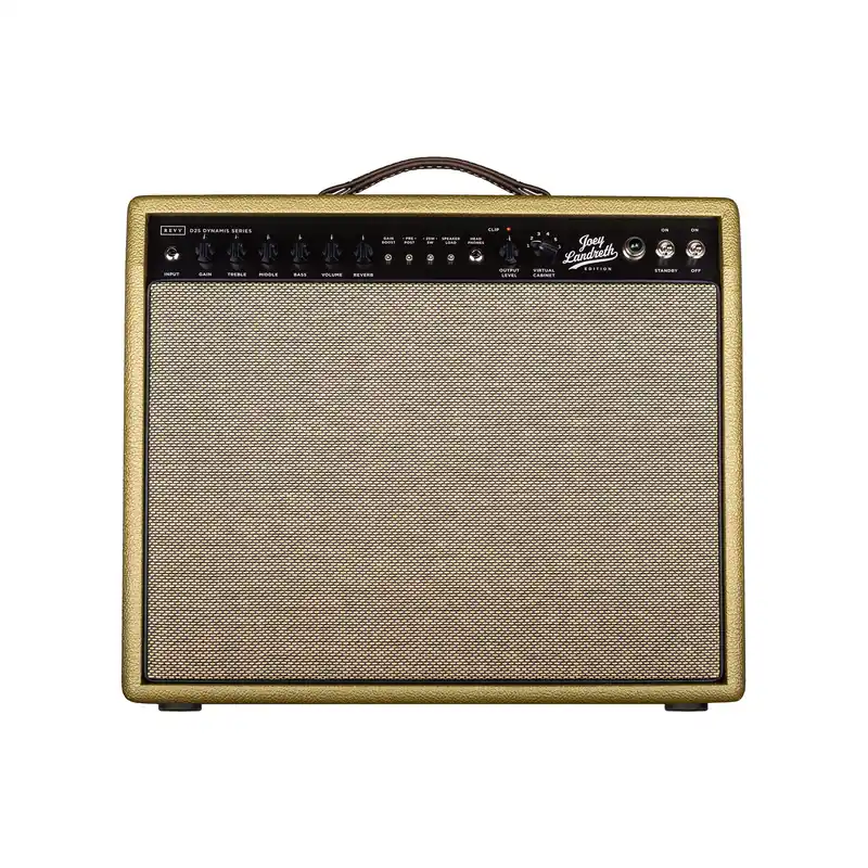 Money Back Guarantee Revv Amplification Dynamis D25 Joey Landreth Edition 25-Watt 1x12Tube Guitar Combo Amp, Gold