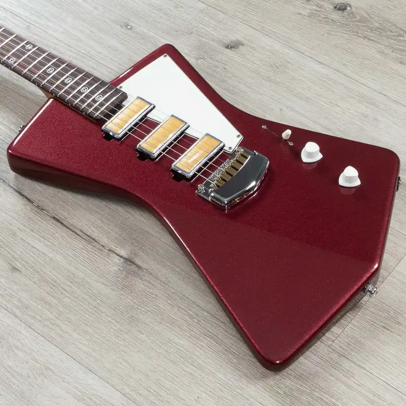 Sale Ernie Ball Music Man St. Vincent Goldie Guitar, Rosewood Fingerboard, Velveteen