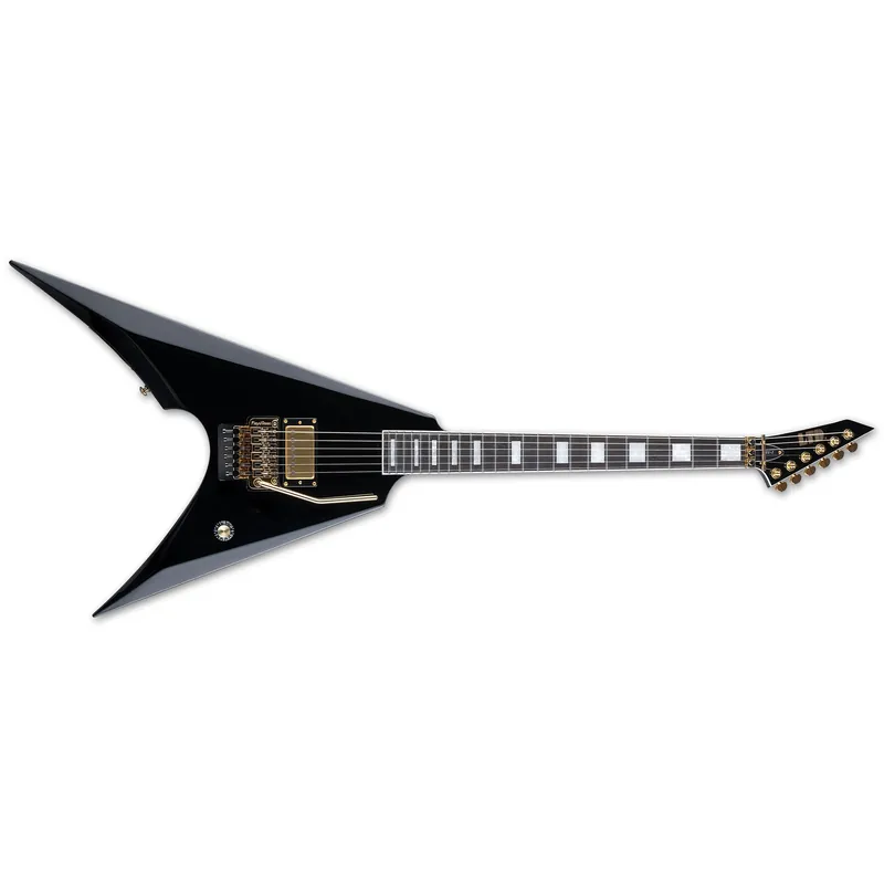 Genuine ESP LTD MSV-1 Mike Schleibaum Signature Guitar, Macassar Ebony Fretboard, Black Gloss