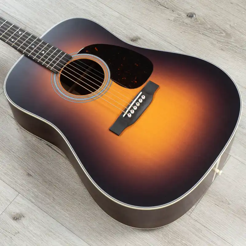 Martin Standard Series D-28 Satin Dreadnought Acoustic Guitar, Rosewood & Spruce, Satin 1935 Sunburst Fresh Stock