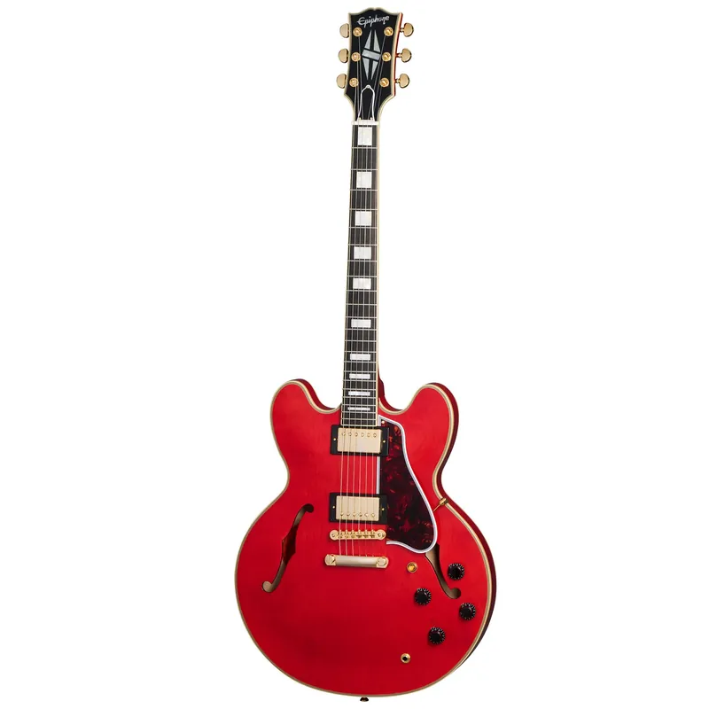 Epiphone Inspired by Gibson Custom 1959 ES-355 Semi-Hollow Guitar, Ebony Fretboard, Cherry Red Big Sale
