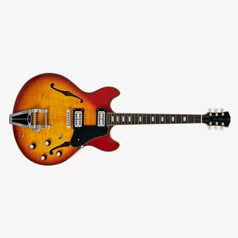 Sire Larry Carlton H7T Tremolo Semi-Hollow Guitar, Ebony Fretboard, Cherry Sunburst One Day Deal
