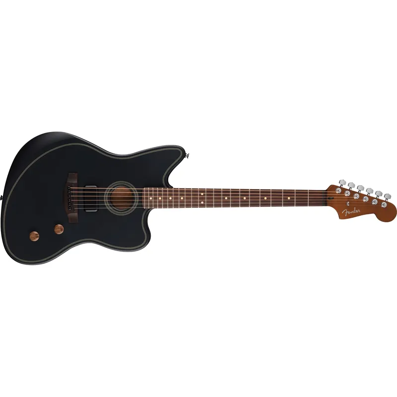 Fender Acoustasonic Standard Jazzmaster Acoustic-Electric Guitar, Rosewood Fretboard, Black Affordable